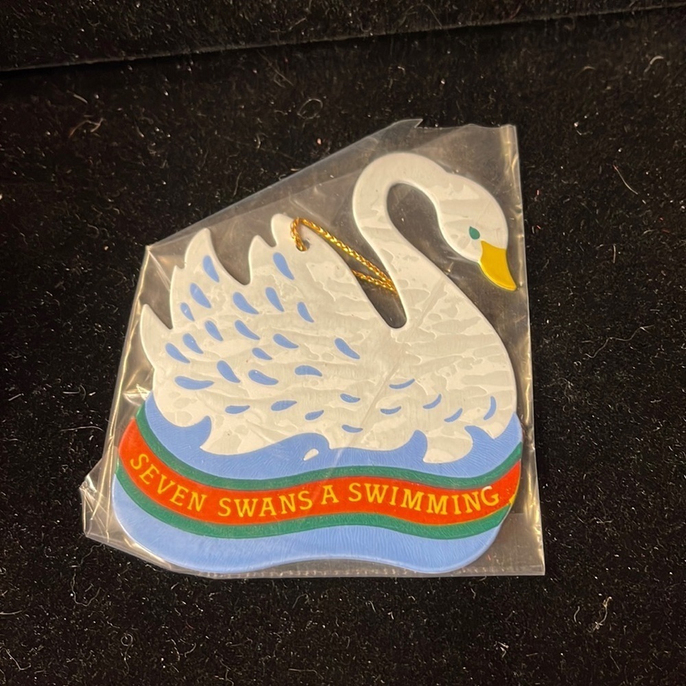 Avon Vintage”The Twelve Days of Christmas Ornaments-Seven Swans A Swimming”Metal